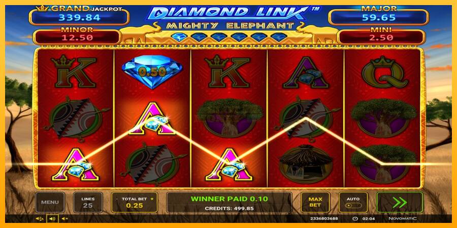 Diamond Link: Mighty Elephant máquina de juego por dinero, imagen 2