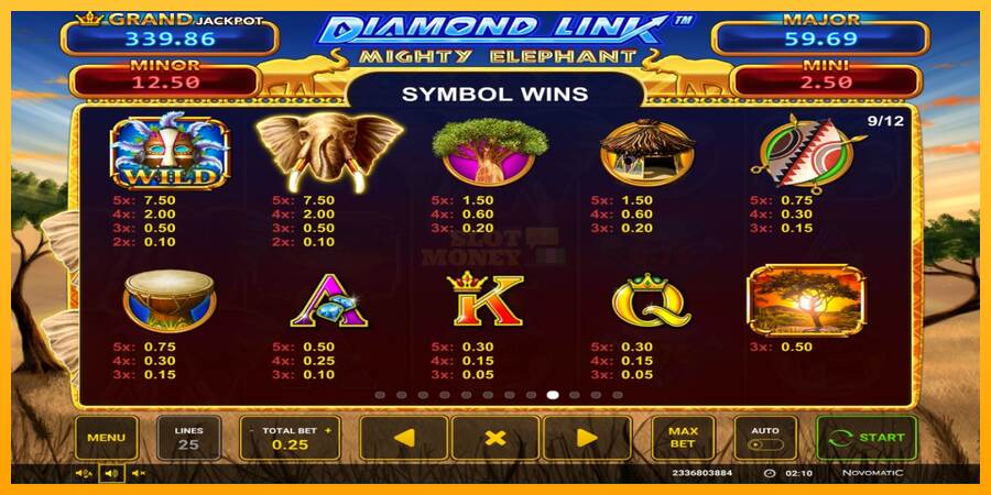 Diamond Link: Mighty Elephant máquina de juego por dinero, imagen 7