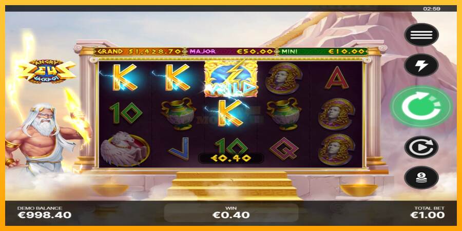 Angry Zeus Jackpot máquina de juego por dinero, imagen 3