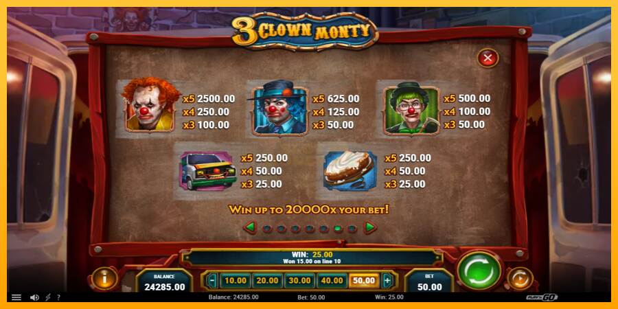 3 Clown Monty máquina de juego por dinero, imagen 6