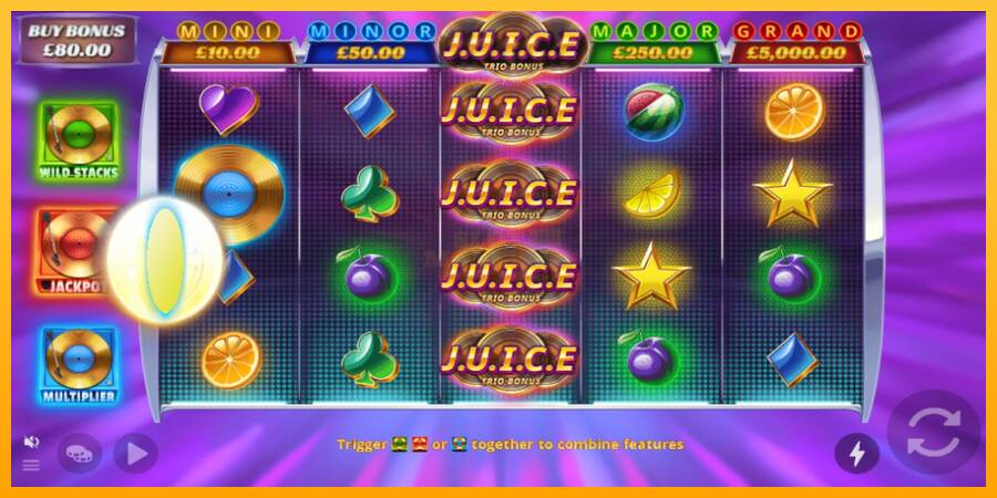 J.U.I.C.E. Trio Bonus máquina de juego por dinero, imagen 3