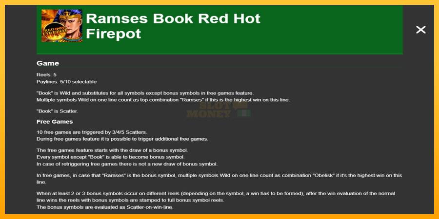 Ramses Book Red Hot Firepot máquina de juego por dinero, imagen 1