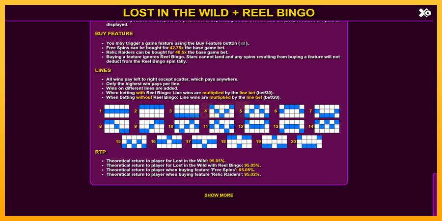 Lost in the Wild with Reel Bingo máquina de juego por dinero, imagen 7