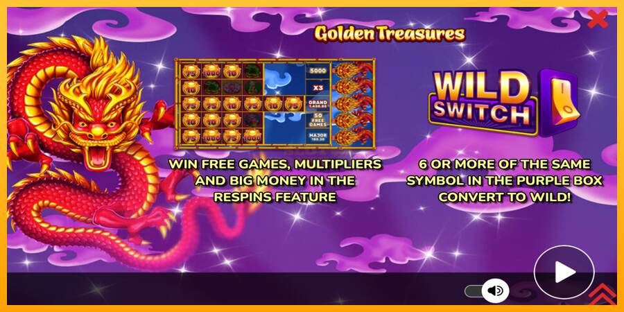 Golden Treasures máquina de juego por dinero, imagen 1