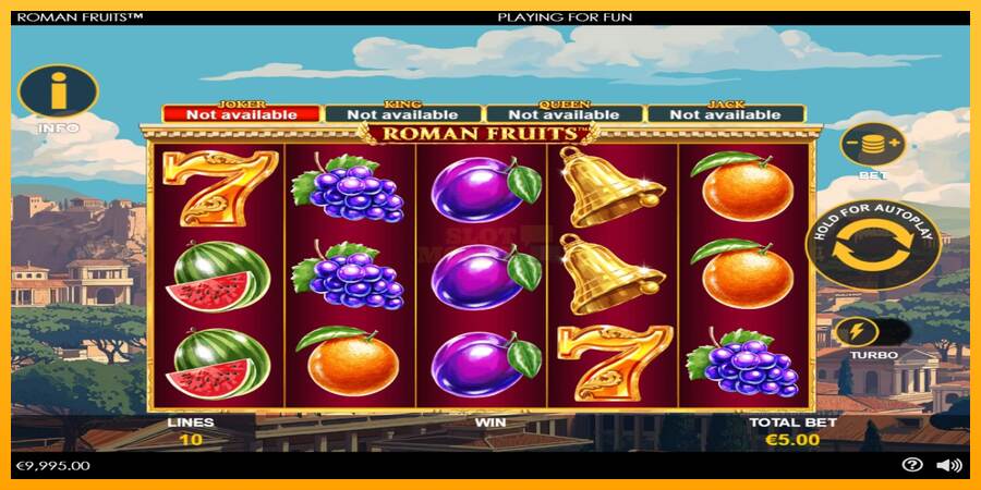 Roman Fruits máquina de juego por dinero, imagen 2