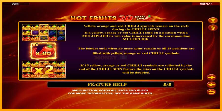 Hot Fruits 20 Extra Chillis máquina de juego por dinero, imagen 7