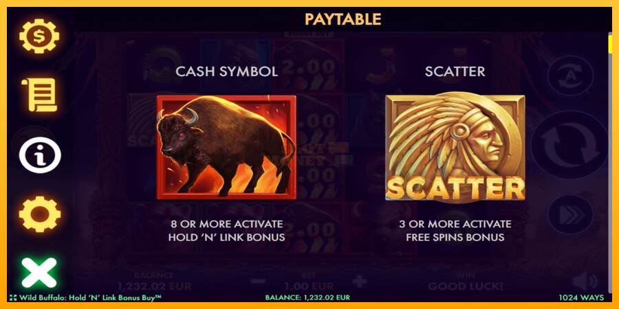 Wild Buffalo Hold N Link Bonus Buy máquina de juego por dinero, imagen 4