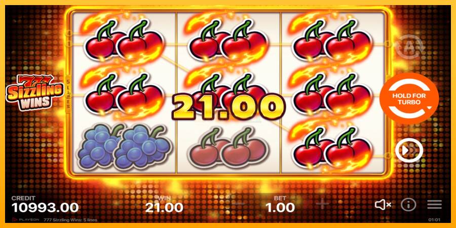 777 Sizzling Wins: 5 Lines máquina de juego por dinero, imagen 3