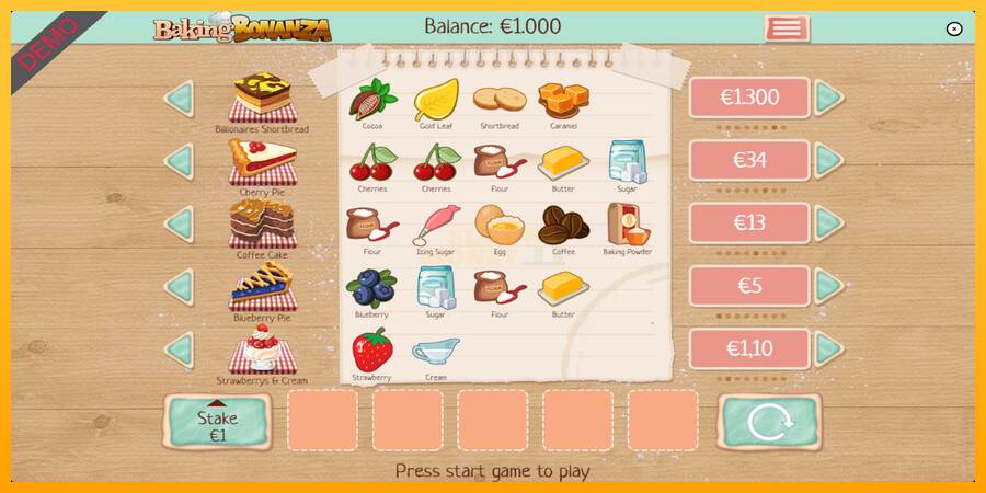 Baking Bonanza máquina de juego por dinero, imagen 2