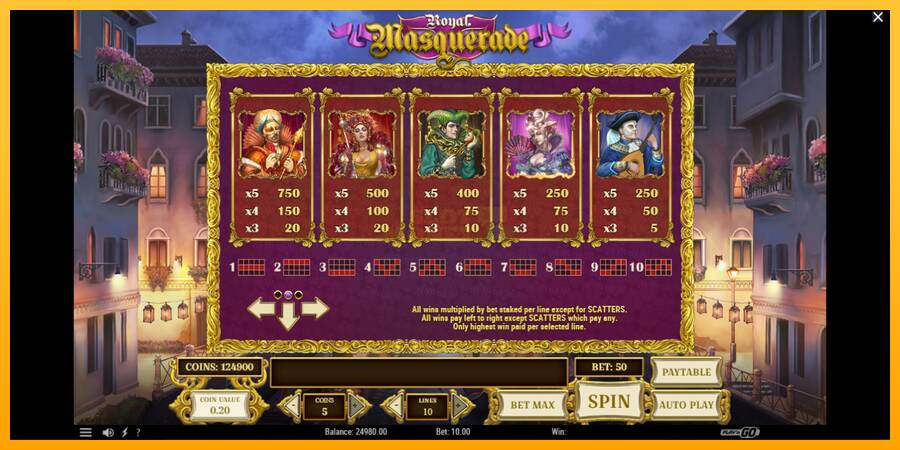 Royal Masquerade máquina de juego por dinero, imagen 5