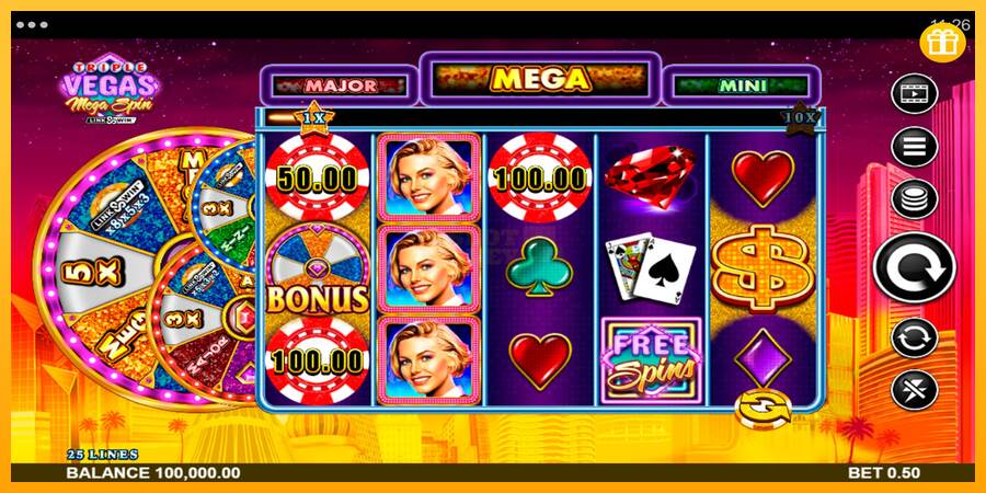 Triple Vegas Mega Spin máquina de juego por dinero, imagen 1