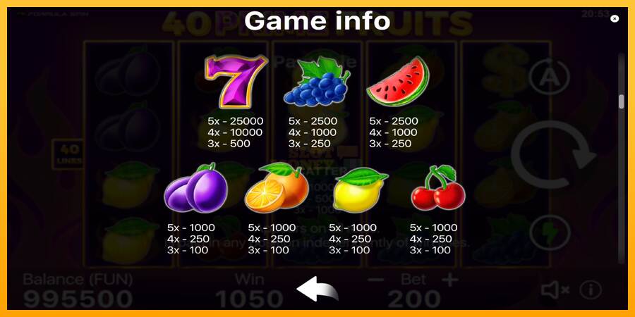 40 Prime Fruits máquina de juego por dinero, imagen 6