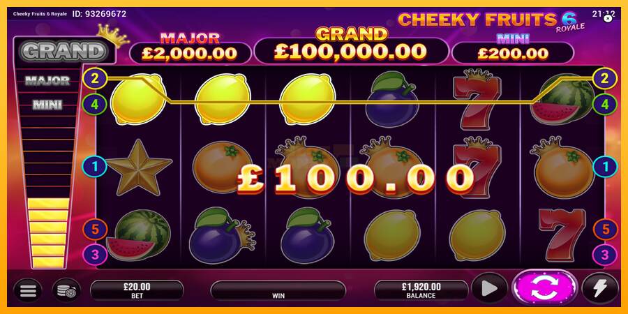 Cheeky Fruits 6 Royale máquina de juego por dinero, imagen 3