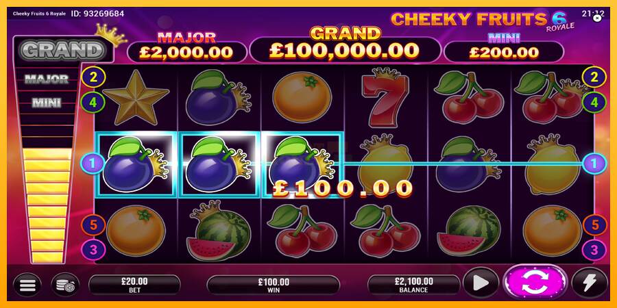 Cheeky Fruits 6 Royale máquina de juego por dinero, imagen 4