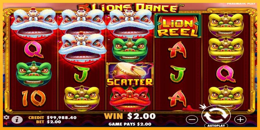 5 Lions Dance máquina de juego por dinero, imagen 4