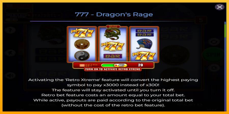 777 - Dragons Rage máquina de juego por dinero, imagen 4