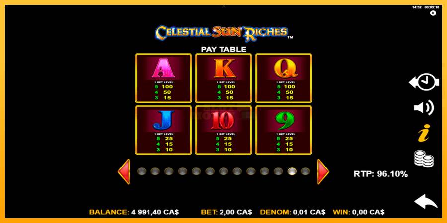 Celestial Sun Riches máquina de juego por dinero, imagen 7