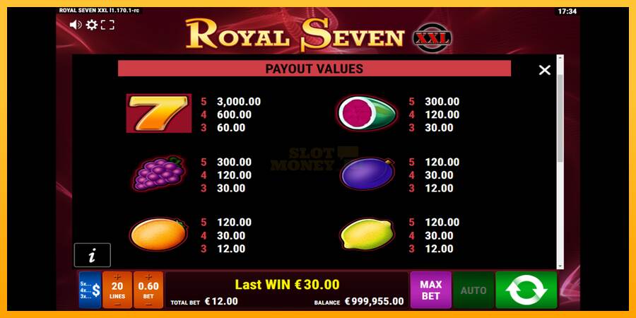 Royal Seven XXL máquina de juego por dinero, imagen 5