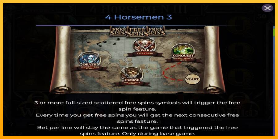 4 Horsemen III máquina de juego por dinero, imagen 4