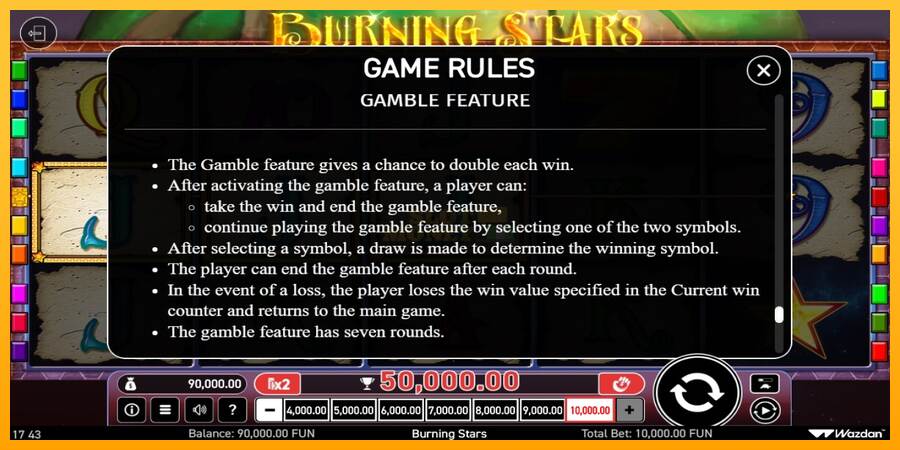 Burning Stars máquina de juego por dinero, imagen 4