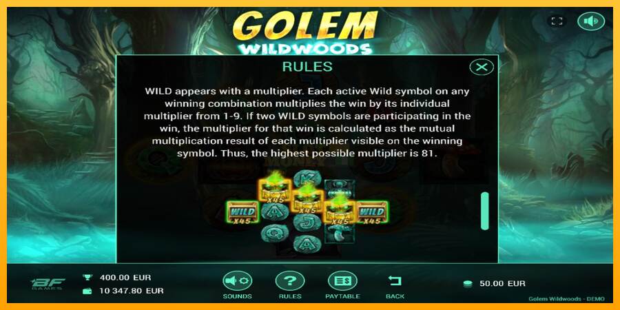 Golem Wildwoods máquina de juego por dinero, imagen 5