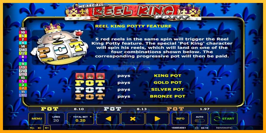 Reel King Potty máquina de juego por dinero, imagen 4