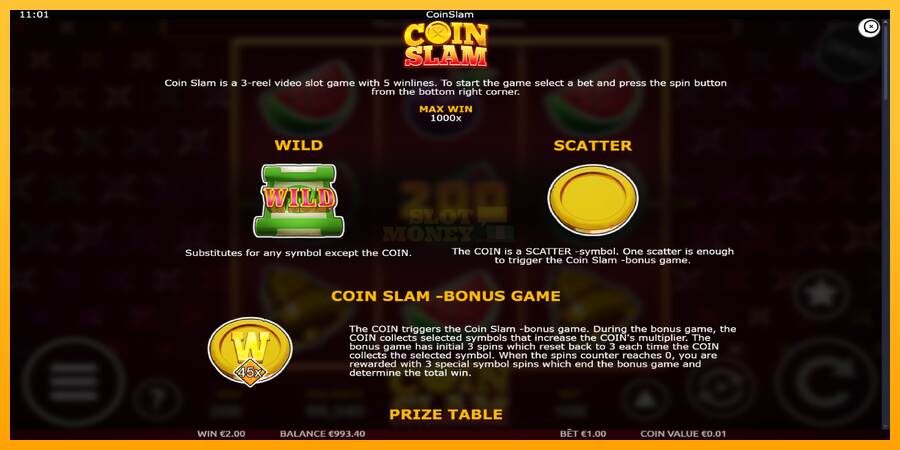 Coin Slam máquina de juego por dinero, imagen 5