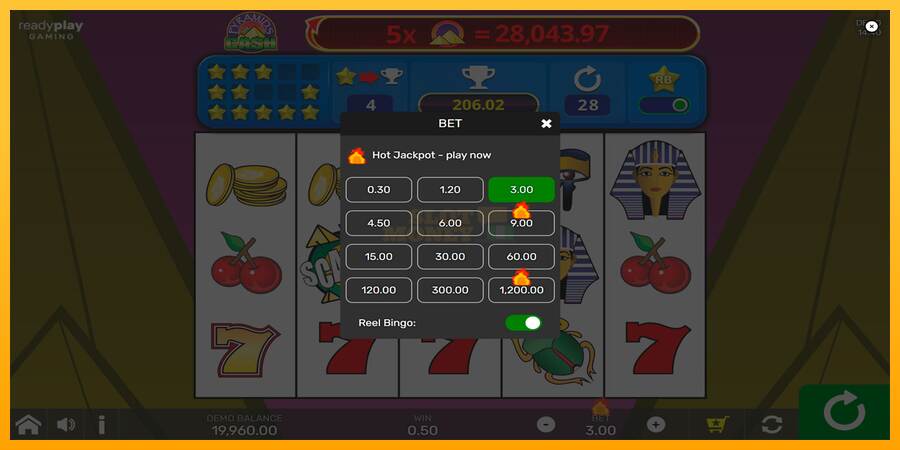 Pyramids of Cash with Reel Bingo máquina de juego por dinero, imagen 7