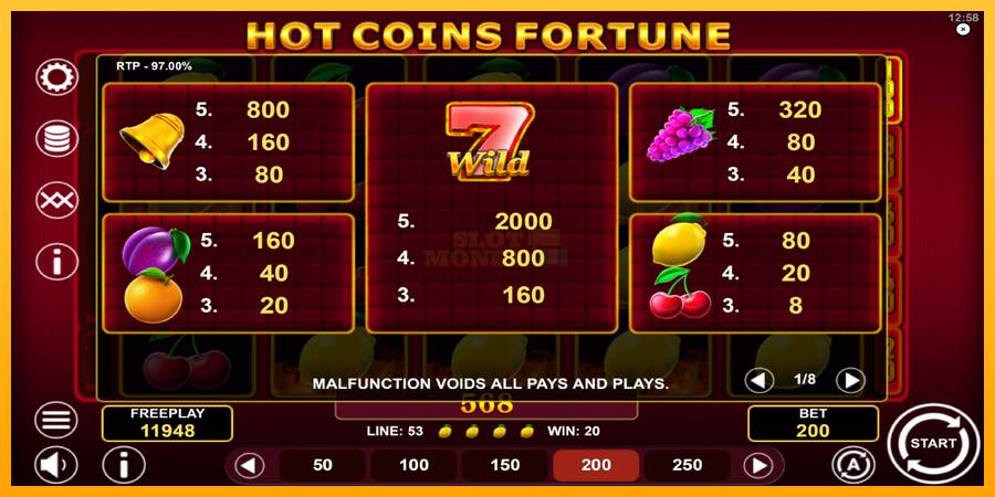 Hot Coins Fortune máquina de juego por dinero, imagen 5