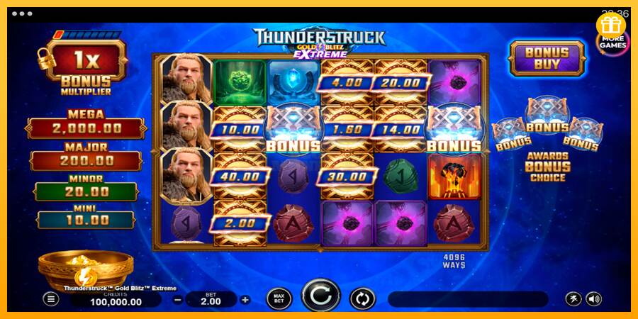 Thunderstruck Gold Blitz Extreme máquina de juego por dinero, imagen 1