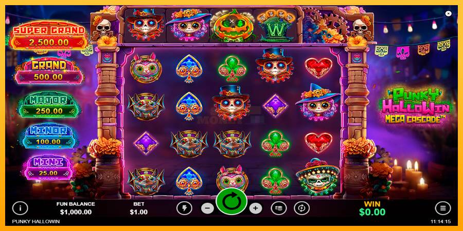 Punky HalloWin Mega Cascade máquina de juego por dinero, imagen 1