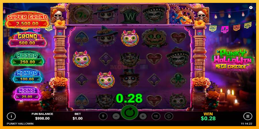 Punky HalloWin Mega Cascade máquina de juego por dinero, imagen 2