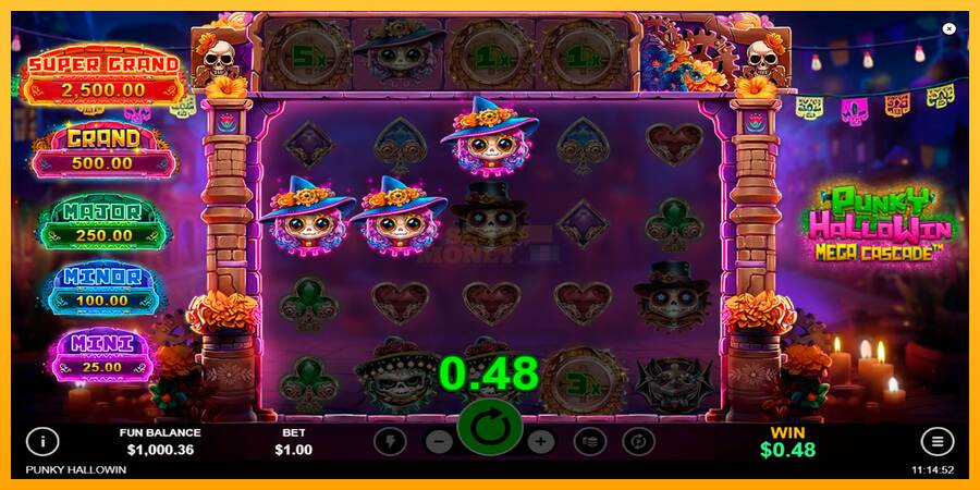 Punky HalloWin Mega Cascade máquina de juego por dinero, imagen 4