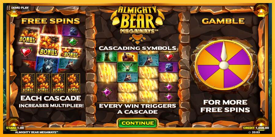 Almighty Bear Megaways máquina de juego por dinero, imagen 1