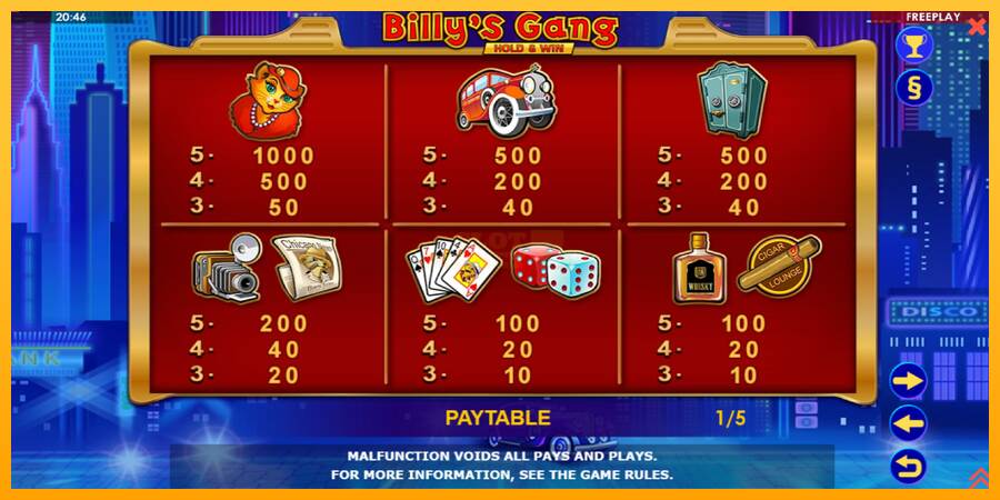 Billys Gang máquina de juego por dinero, imagen 5