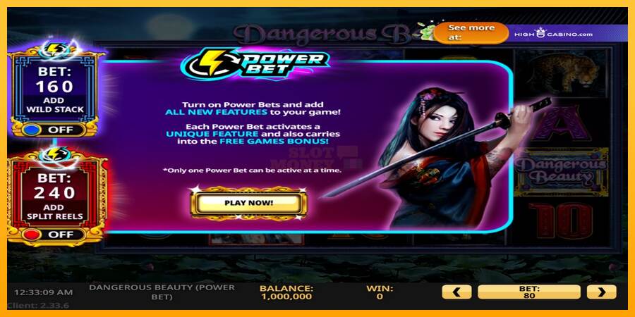 Dangerous Beauty Power Bet máquina de juego por dinero, imagen 1