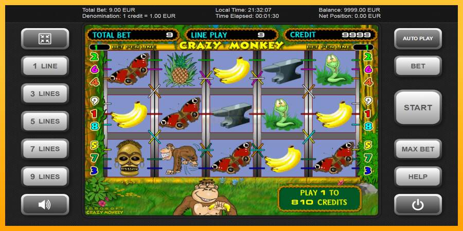 Crazy Monkey máquina de juego por dinero, imagen 1