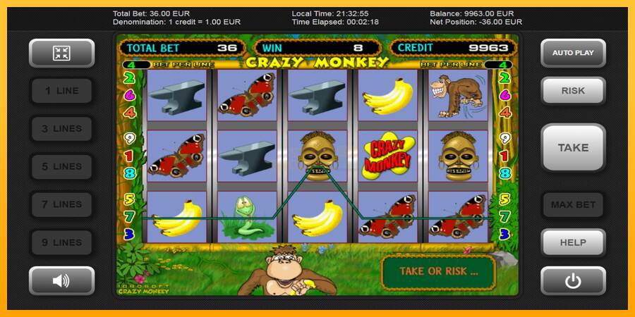 Crazy Monkey máquina de juego por dinero, imagen 2