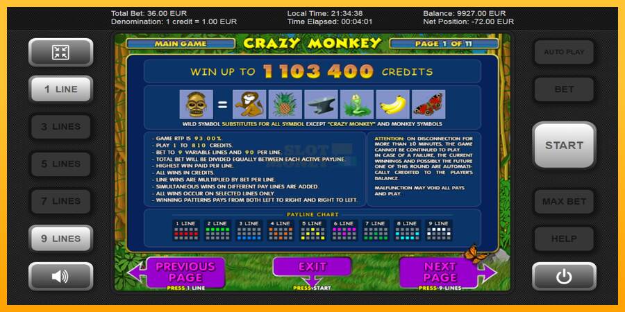 Crazy Monkey máquina de juego por dinero, imagen 4