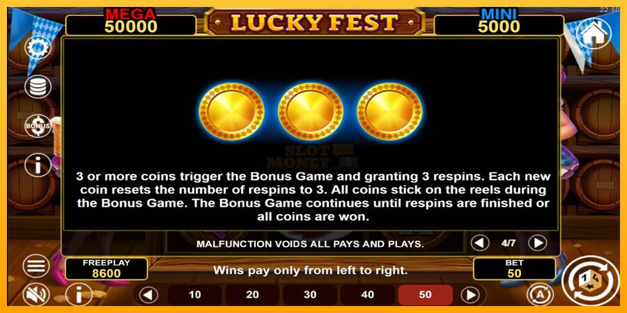 Lucky Fest Hold & Win máquina de juego por dinero, imagen 7