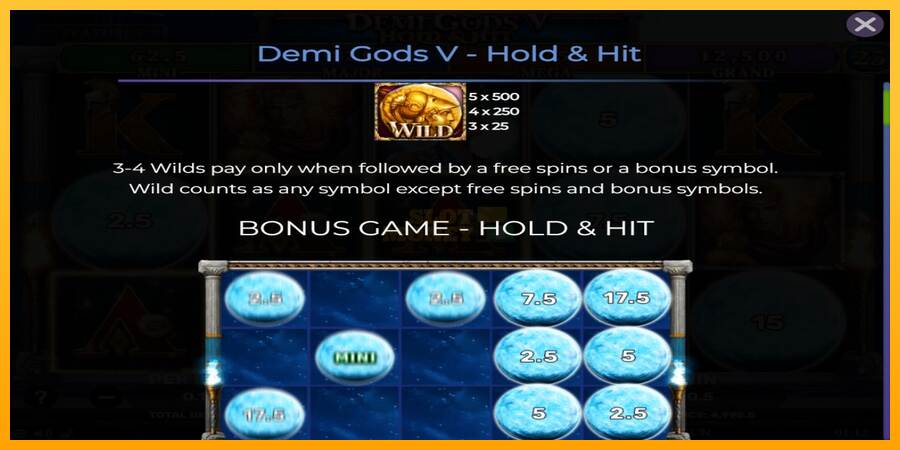 Demi Gods V Hold & Hit máquina de juego por dinero, imagen 4