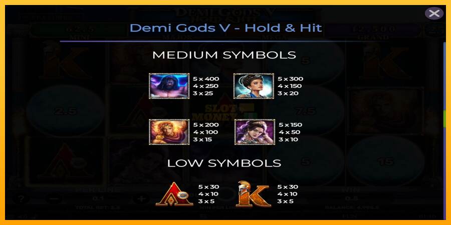 Demi Gods V Hold & Hit máquina de juego por dinero, imagen 6