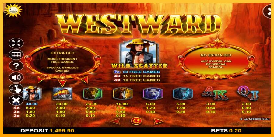 Westward máquina de juego por dinero, imagen 3