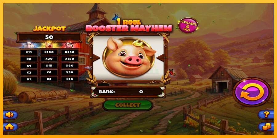 1 Reel Rooster Mayhem máquina de juego por dinero, imagen 3