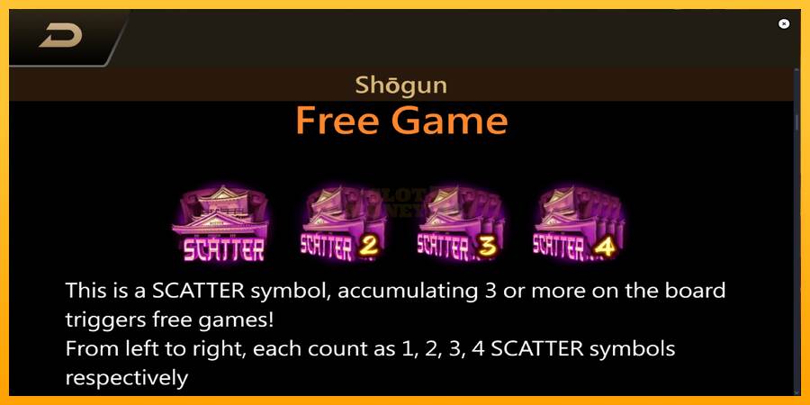 Shogun máquina de juego por dinero, imagen 5