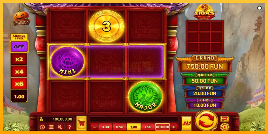 9 Lions Halloween Jackpots máquina de juego por dinero, imagen 2