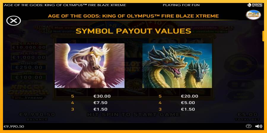 Age of the Gods: King of Olympus Fire Blaze Xtreme máquina de juego por dinero, imagen 6