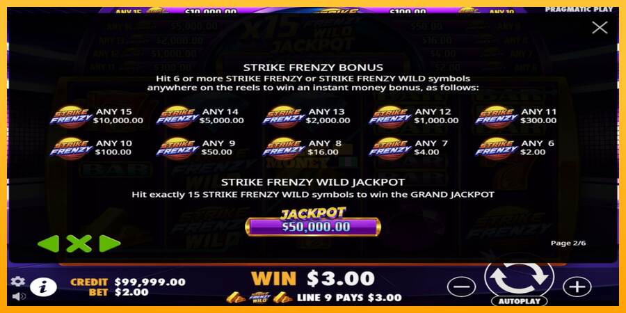 Strike Frenzy máquina de juego por dinero, imagen 5