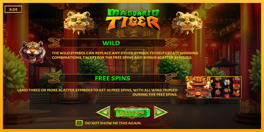 Mandarin Tiger máquina de juego por dinero, imagen 1