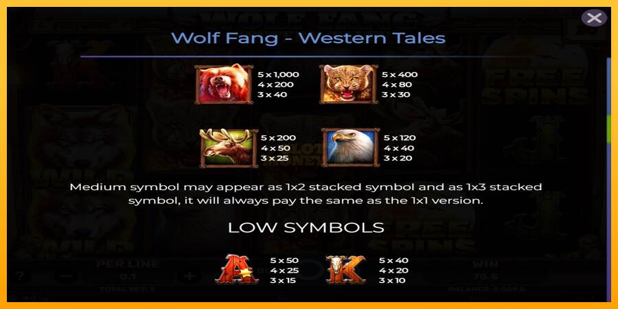 Wolf Fang - Western Tales máquina de juego por dinero, imagen 5